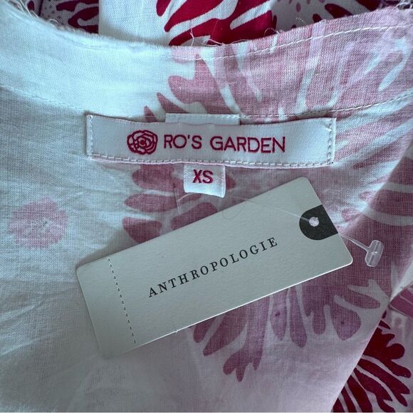 Ro's Garden Giselle Rose Pink Floral Floral Accents Dress SIZE XS NEW - Picture 11 of 16